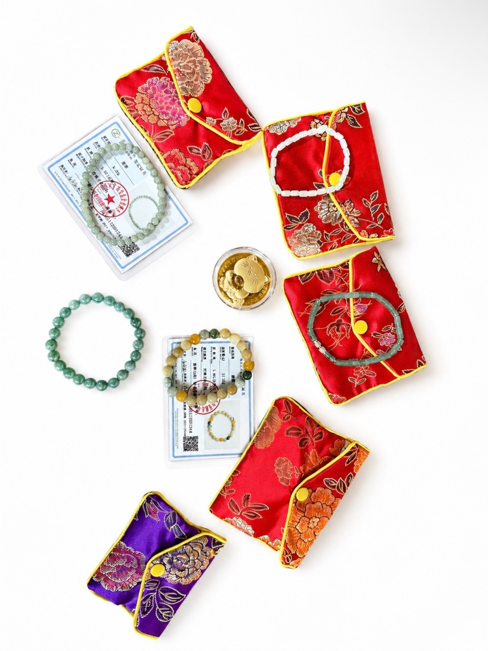 5 Jade Bracelets